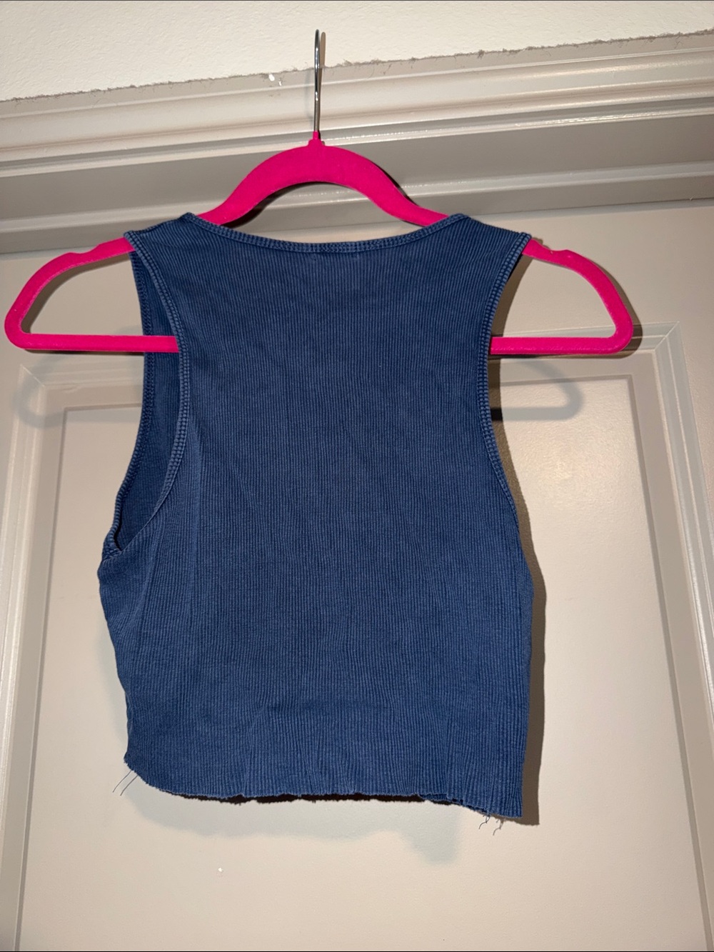 Garage Blue Ribbed 'Portland' Graphic Tank - Picture 2 of 2